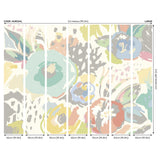 Origin Murals abstract floral pastel blue wall mural, imported from the UK