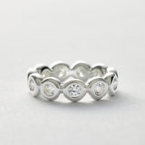 Revere sterling silver cubic zirconia eternity ring medium, UK version