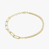 Revere gold plated split chain bracelet 19.05cm - British product