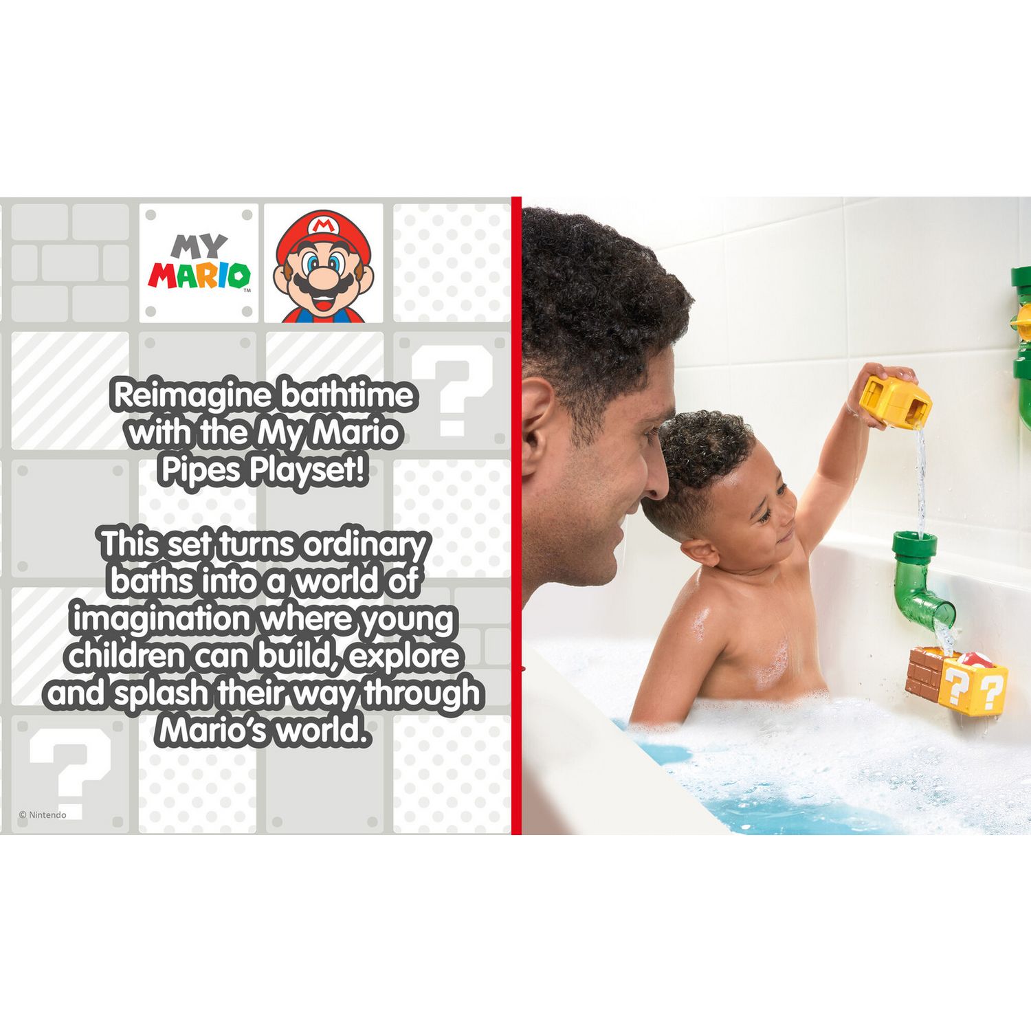 Super Mario baby pipes playset bath toy (British brand)