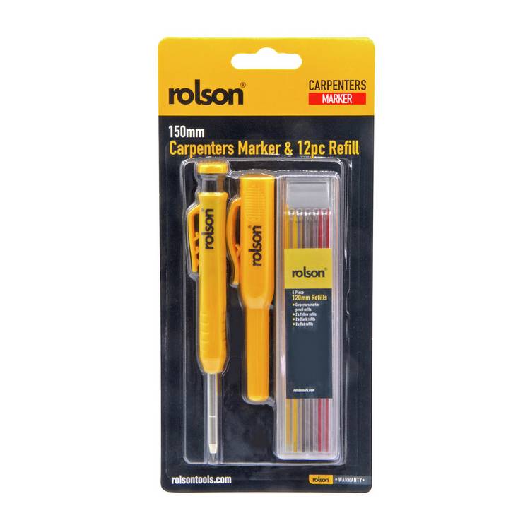 Rolson carpenters marker 150mm with refills (British brand)