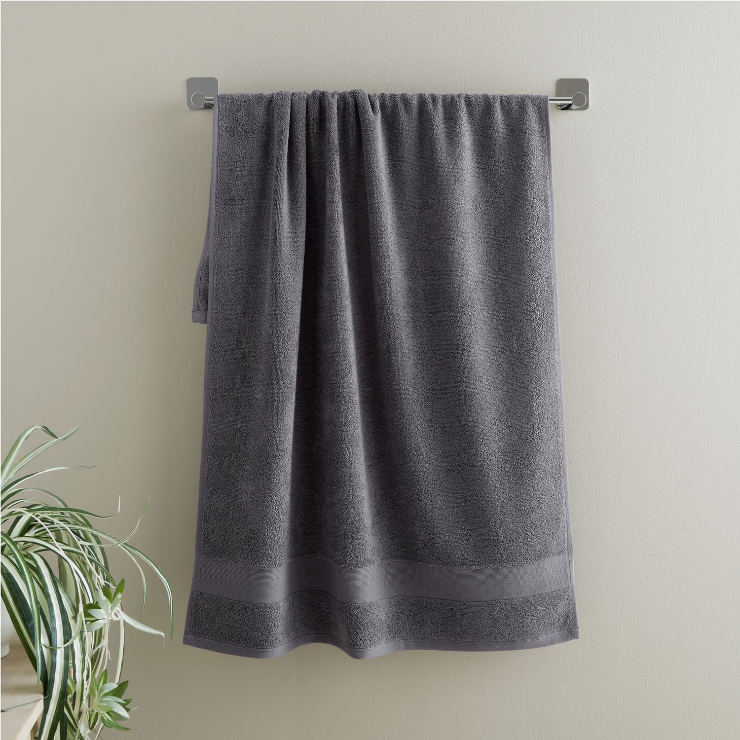 Catherine Lansfield Anti Bacterial Hand Towel - Charcoal
