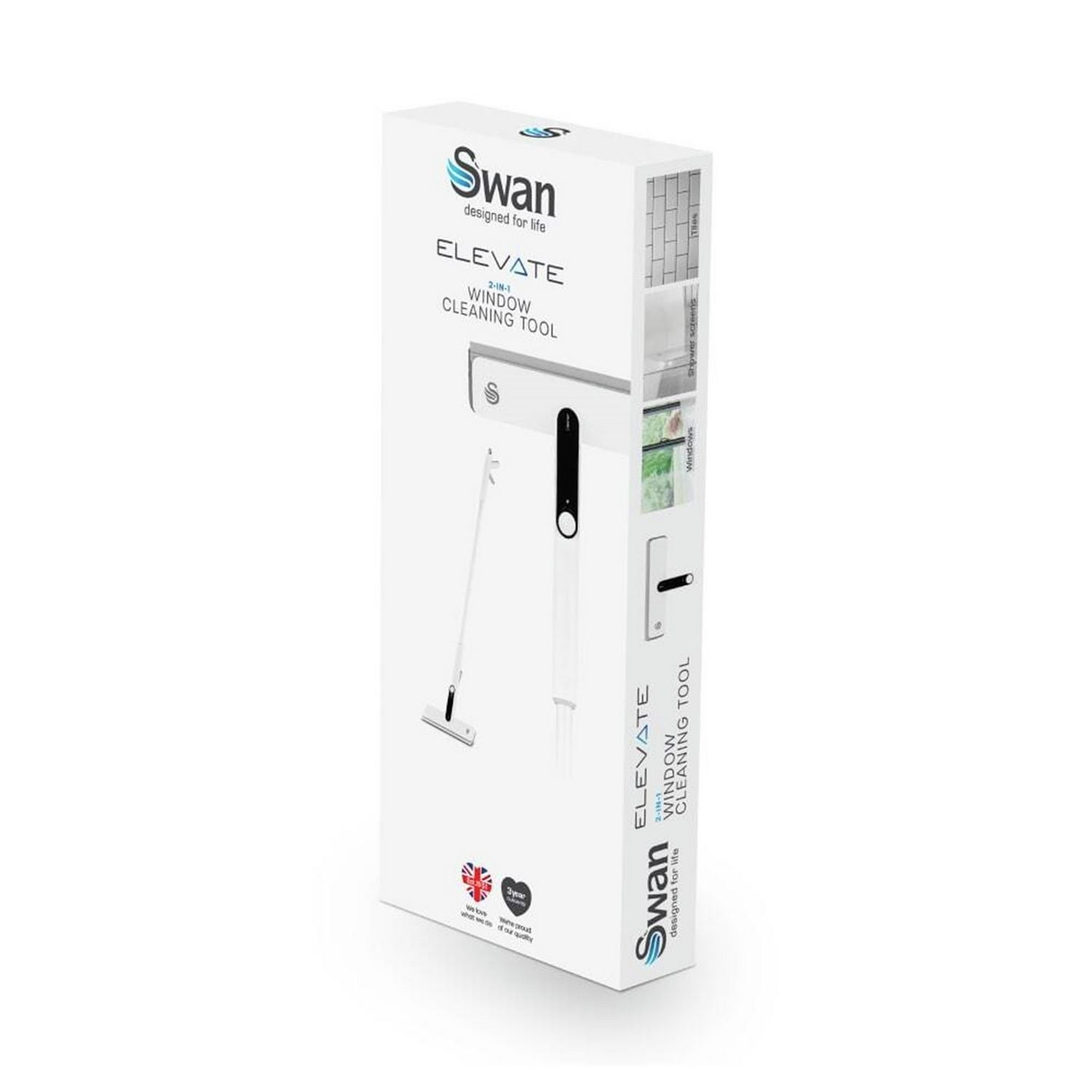 Swan 2-in-1 window cleaning tool, imported from the UK