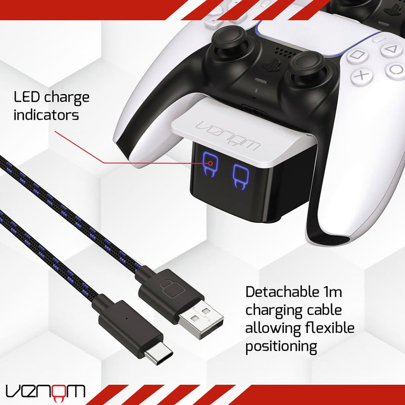 Venom PS5 Twin Dock Charging Station for controllers, imported from the UK