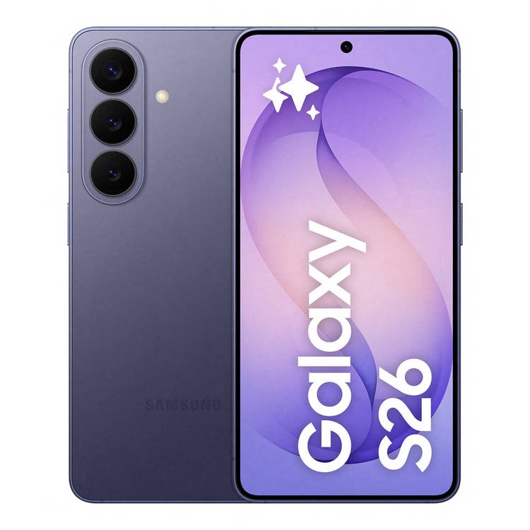 Samsung Galaxy S26 phone Cobalt Violet 512GB, imported from the UK