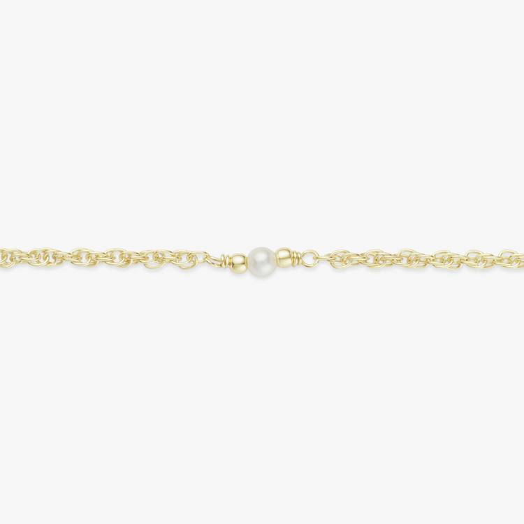Revere gold plated faux pearl anklet 25.5cm (British brand)