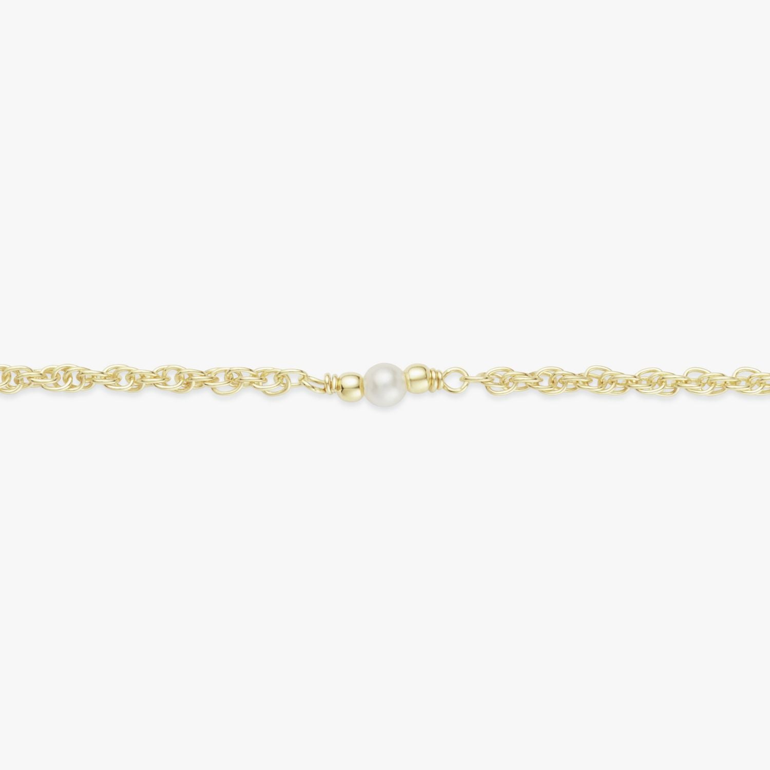 Revere gold plated faux pearl anklet 25.5cm (British brand)