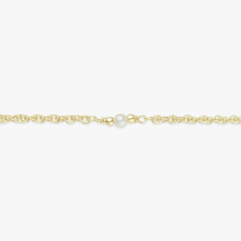 Revere gold plated faux pearl anklet 25.5cm (British brand)