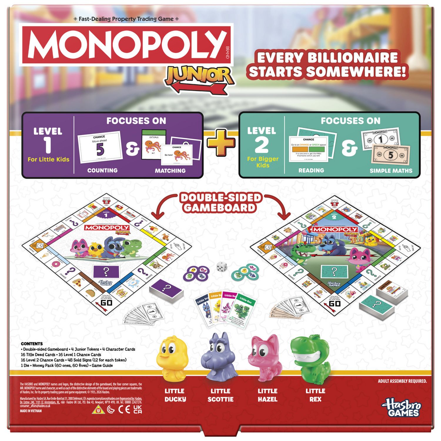 Monopoly 2-in-1 Junior board game (British brand)