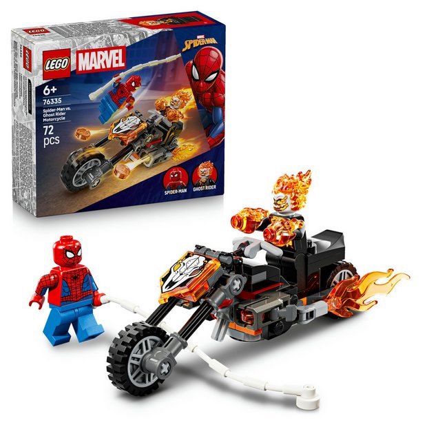 LEGO Marvel Spider-Man vs Ghost Rider Motorcycle building toy - British product