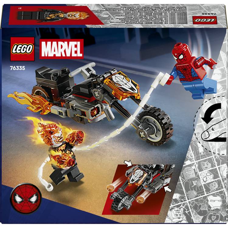 LEGO Marvel Spider-Man vs Ghost Rider Motorcycle building toy - British product