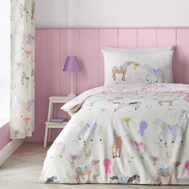 Catherine Lansfield Happy Horses kids bedding set single (British brand)