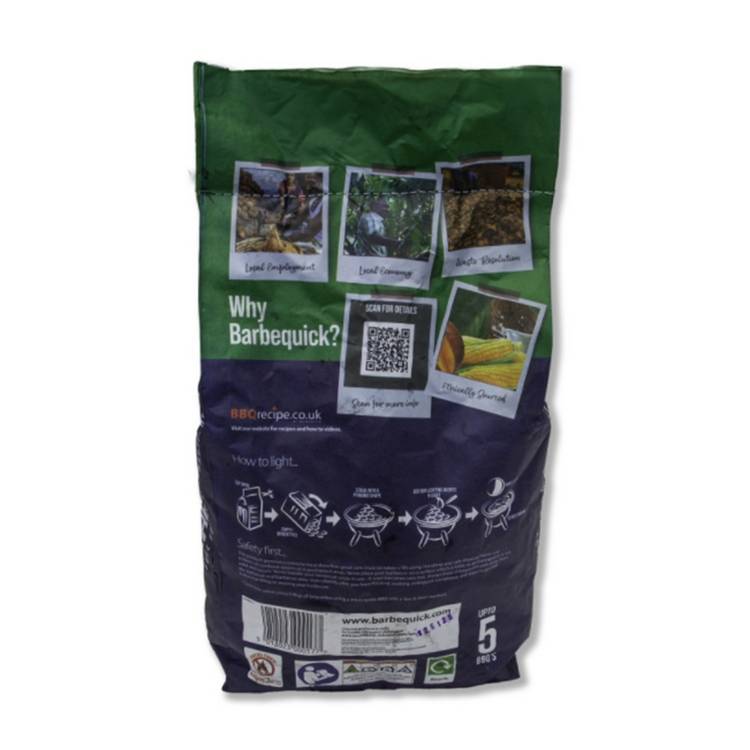 Bar-Be-Quick wood-free briquettes 5kg (British brand)