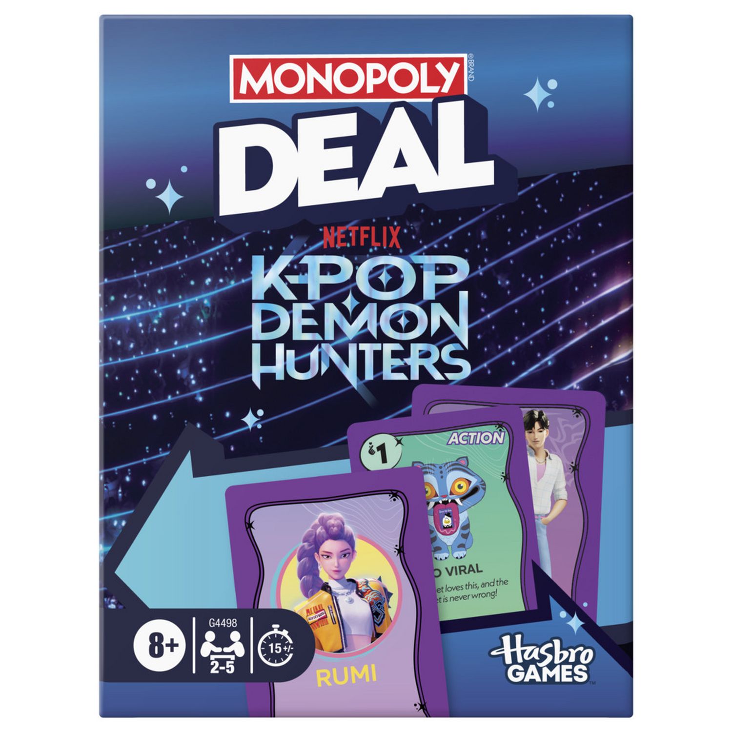 Kpop Demon Hunters Monopoly Deal card game, UK version