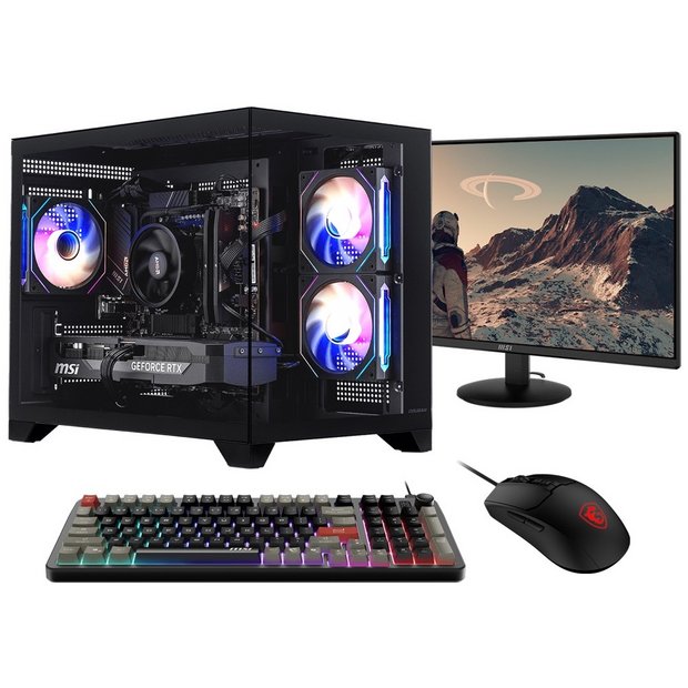 Stormforce desktop PC AMD Ryzen5 16GB 1TB with 23.8in monitor, imported from the UK