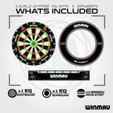 Winmau Equaliser dartboard set bundle including surround and darts, imported from the UK