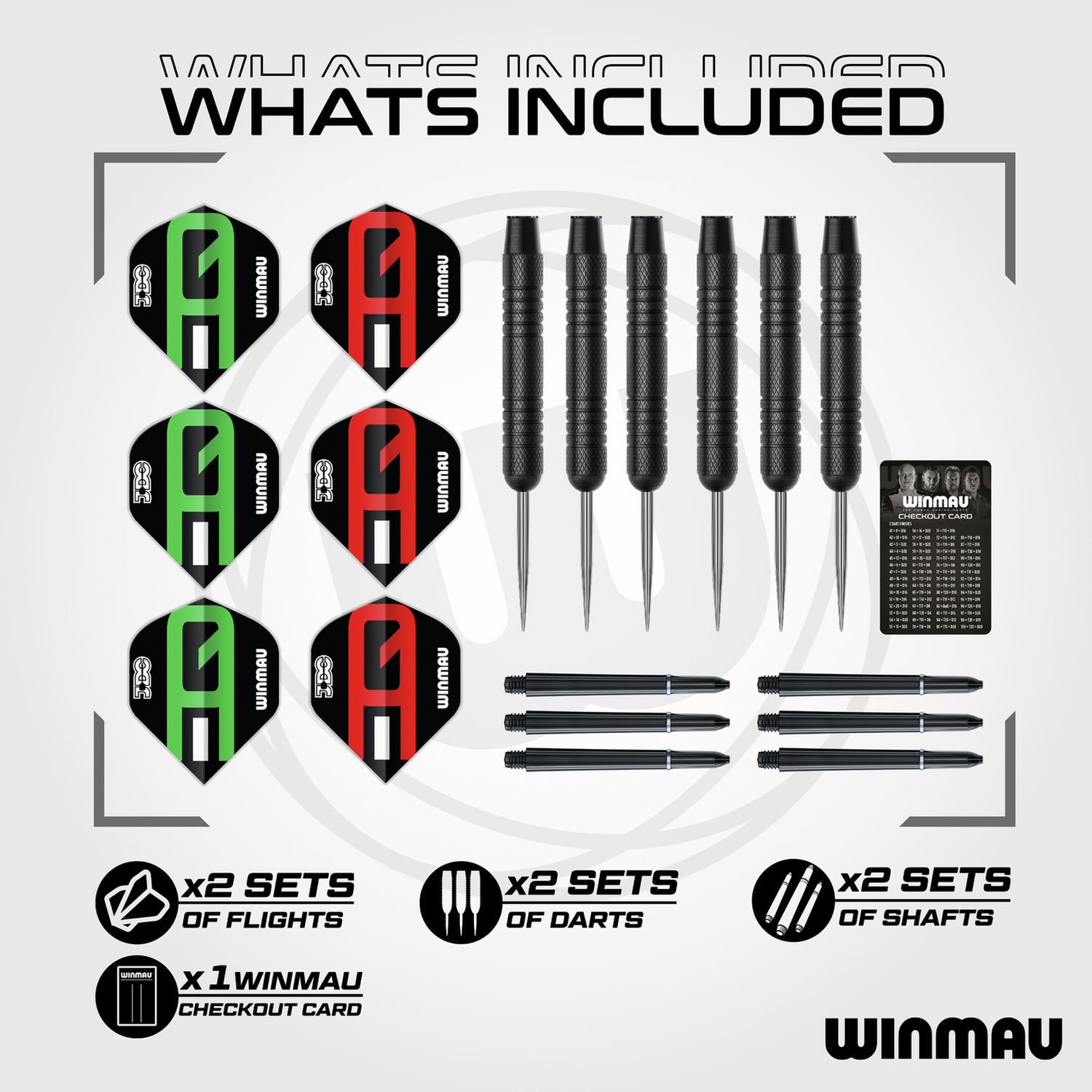 Winmau Equaliser dartboard set bundle including surround and darts, imported from the UK