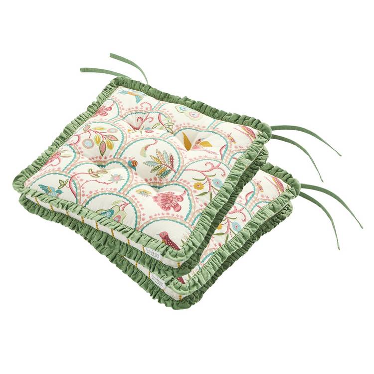 Habitat Sanderson seat cushion pair 40x40cm, imported from the UK