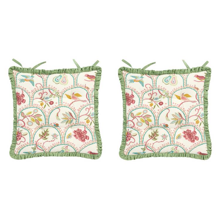 Habitat Sanderson seat cushion pair 40x40cm, imported from the UK