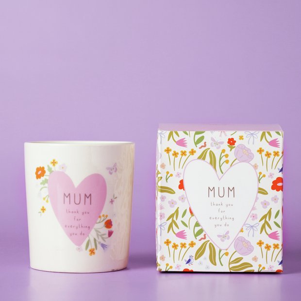 Widdop Love Life ceramic candle Mum message 190g, UK version