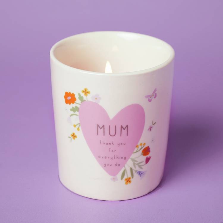 Widdop Love Life ceramic candle Mum message 190g, UK version
