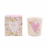Widdop Love Life ceramic candle Mum message 190g, UK version