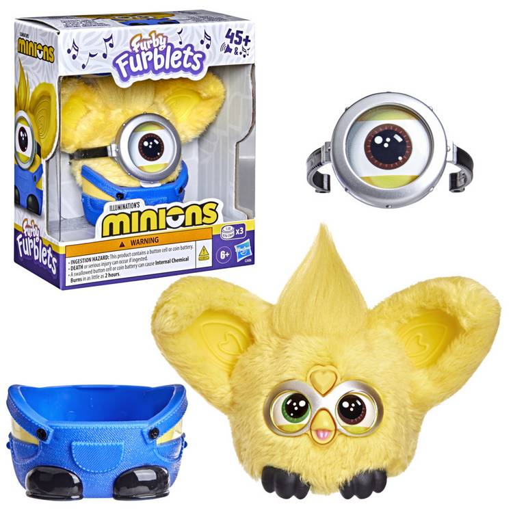 Furby Minions Furblet interactive plush toy 15cm (British brand)
