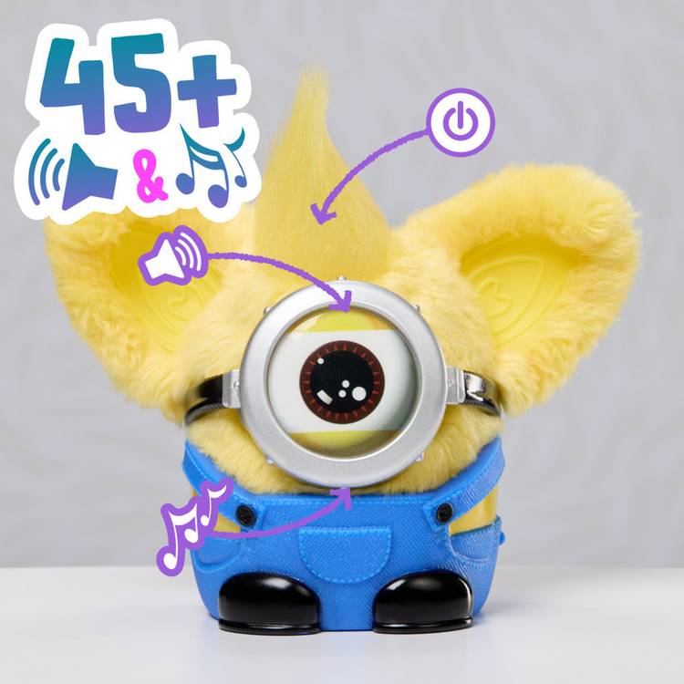 Furby Minions Furblet interactive plush toy 15cm (British brand)