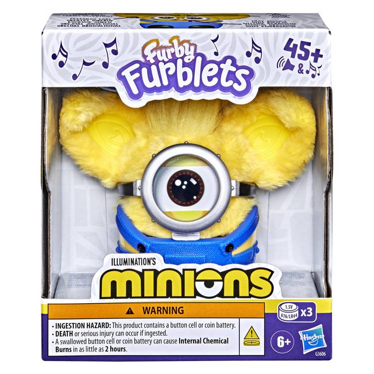Furby Minions Furblet interactive plush toy 15cm (British brand)