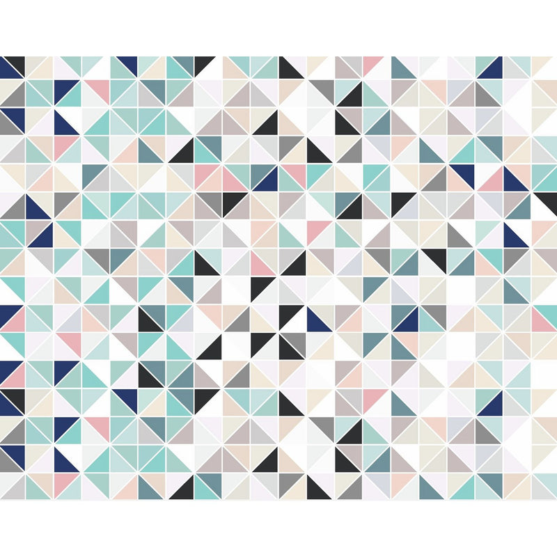Origin Murals Geometry Blush and Jade wall mural - British product