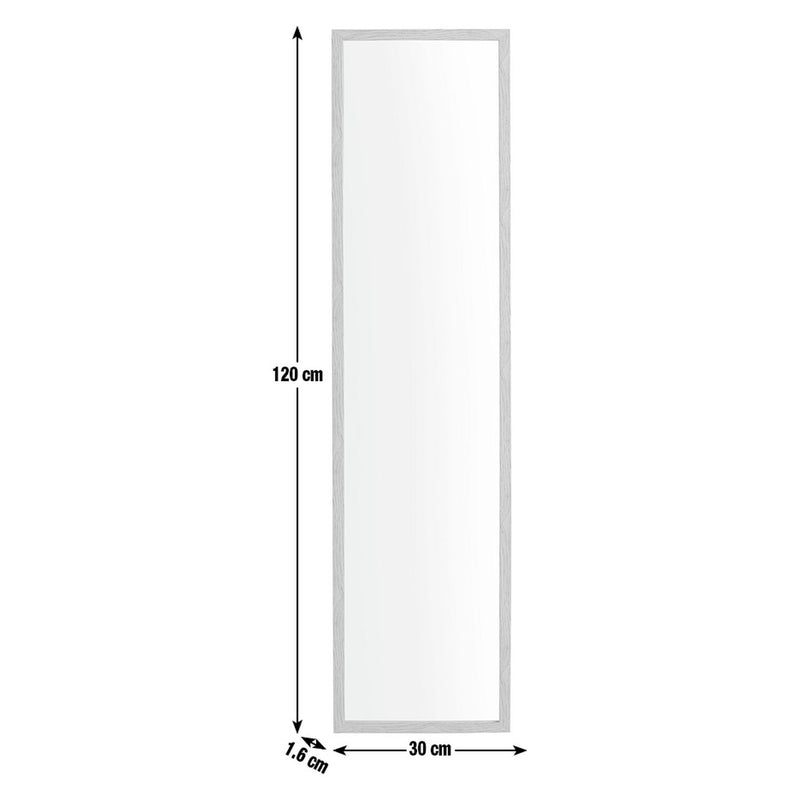 Home Essentials oak-effect wall mirror 120x30cm, UK version