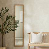 Home Essentials oak-effect wall mirror 120x30cm, UK version