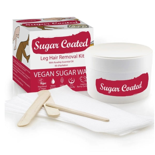 Sugar Coated Hair Removal Wax Kit Rosehip 200g (British brand)