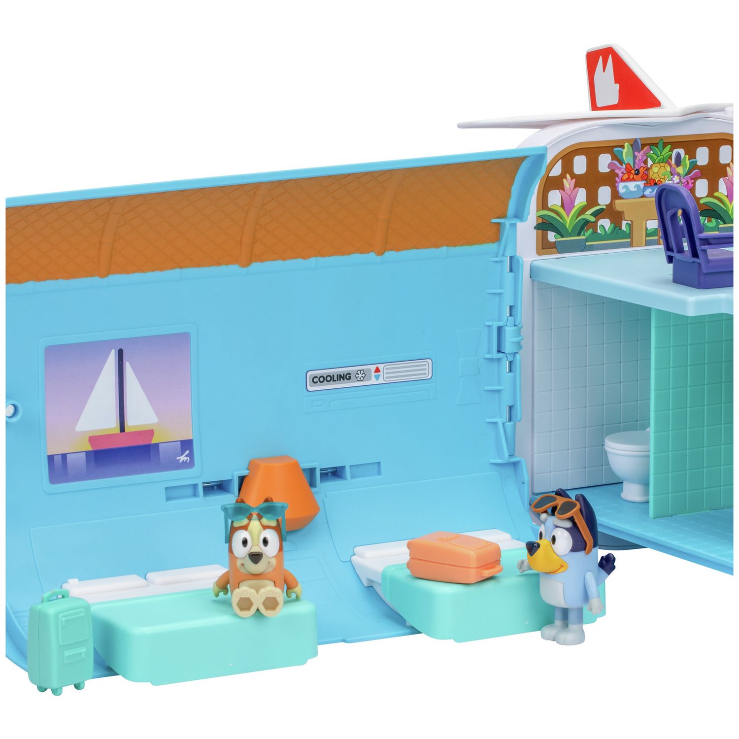 Bluey 3-in-1 airplane transforming playset with figures - British product