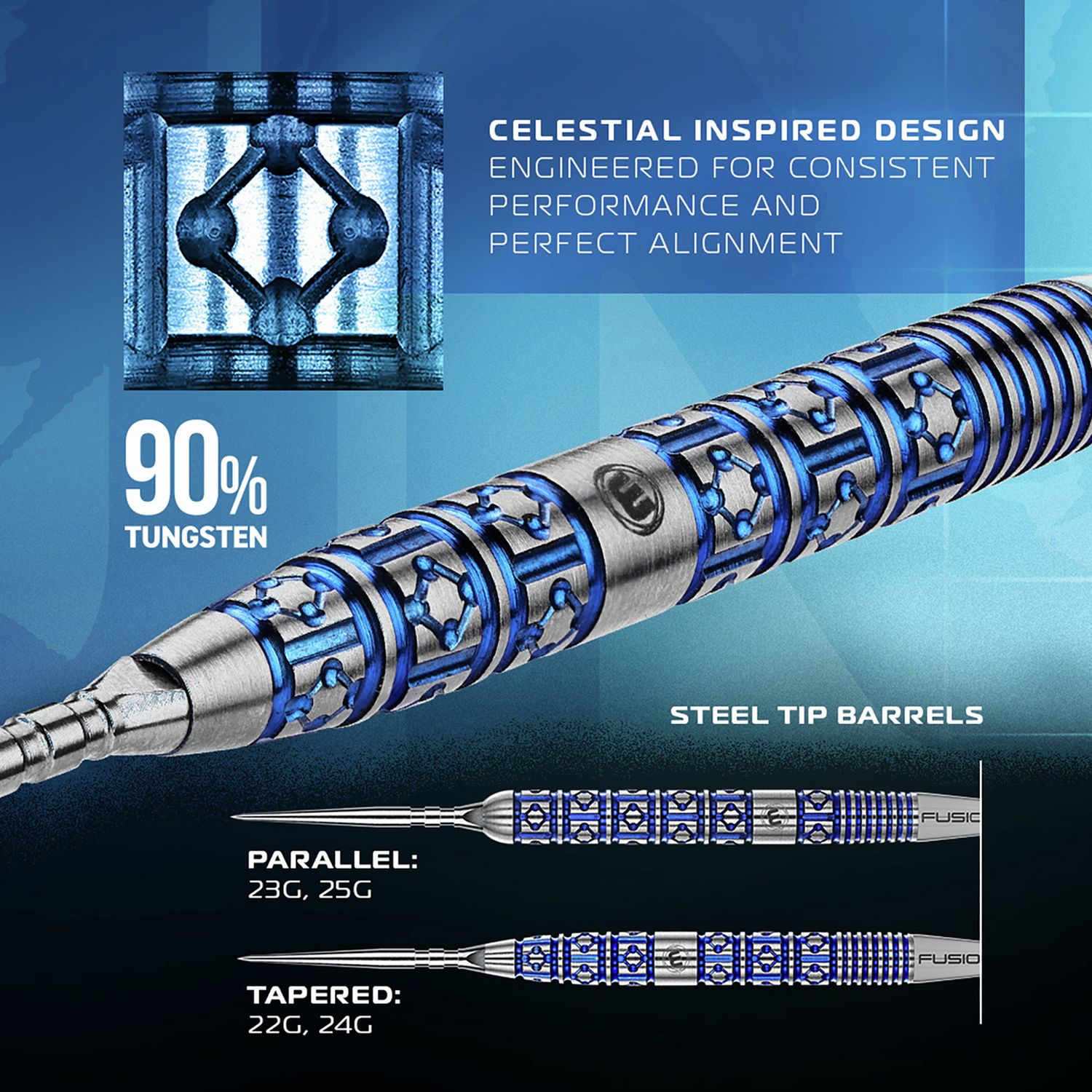 Winmau Lunaris Switchpoint 25g tungsten darts, UK version