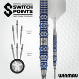 Winmau Lunaris Switchpoint 25g tungsten darts, UK version