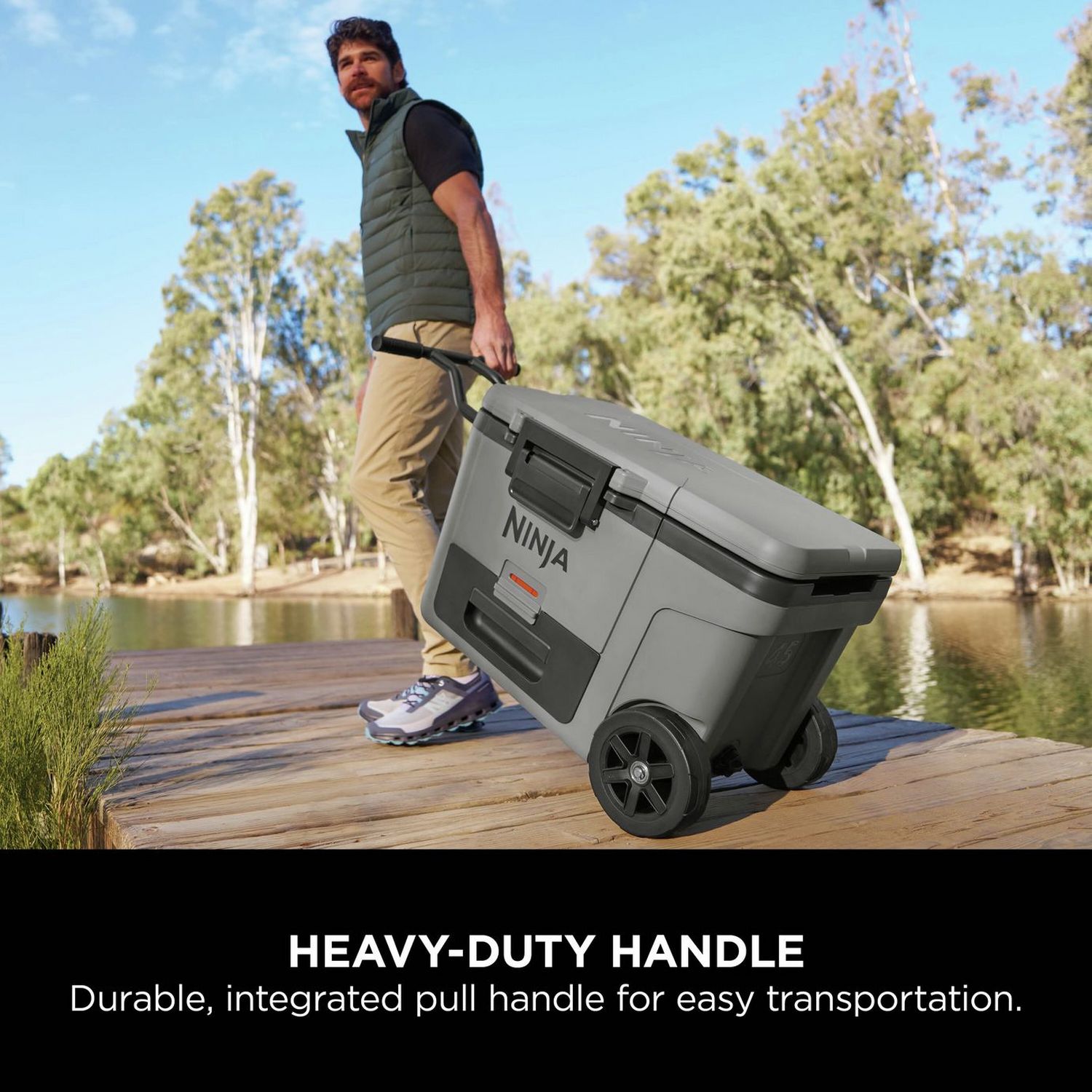 Ninja FrostVault wheeled cooler 42L grey, UK version
