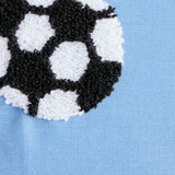 Argos Home tufted football kids bedding single blue (British brand)