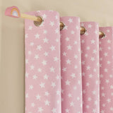 Argos Home pink star blackout curtains 168x137cm (British brand)