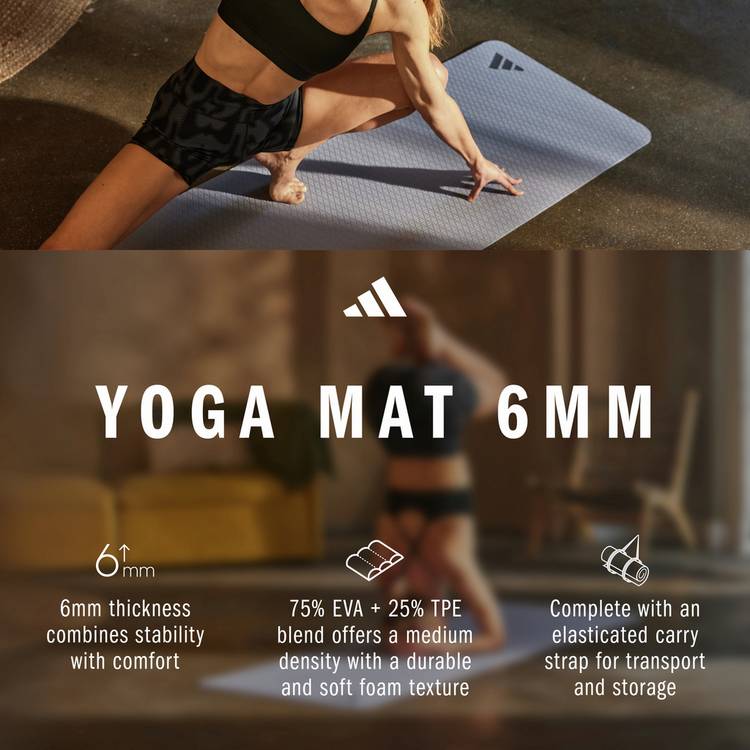 Adidas yoga mat 6mm silver violet, UK version