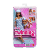 Barbie Twinning Looks doll pet in blue polka dot - British product