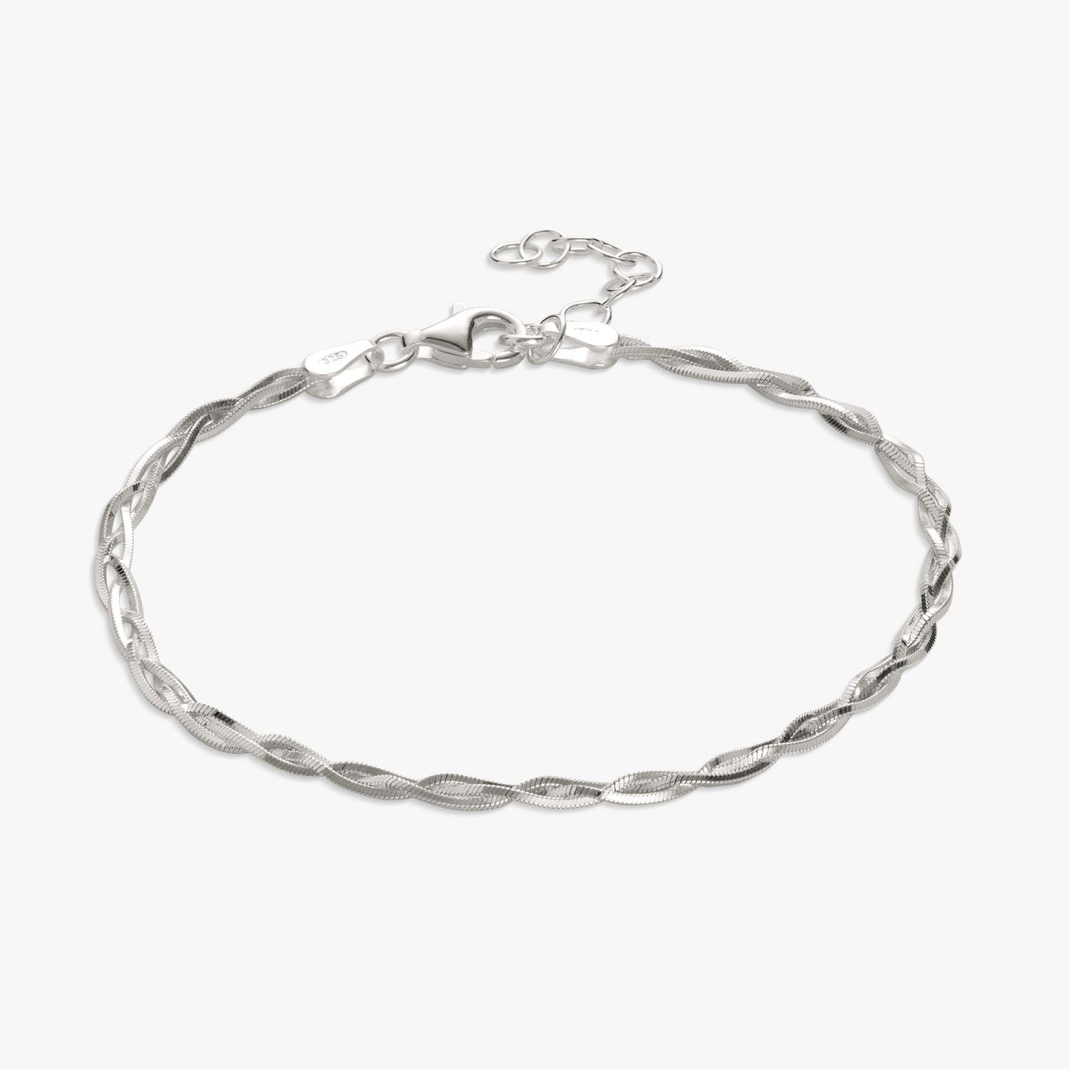 Revere sterling silver braided bracelet 20cm (British brand)
