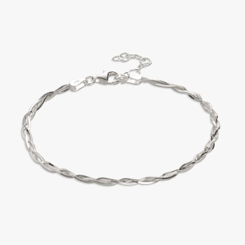 Revere sterling silver braided bracelet 20cm (British brand)