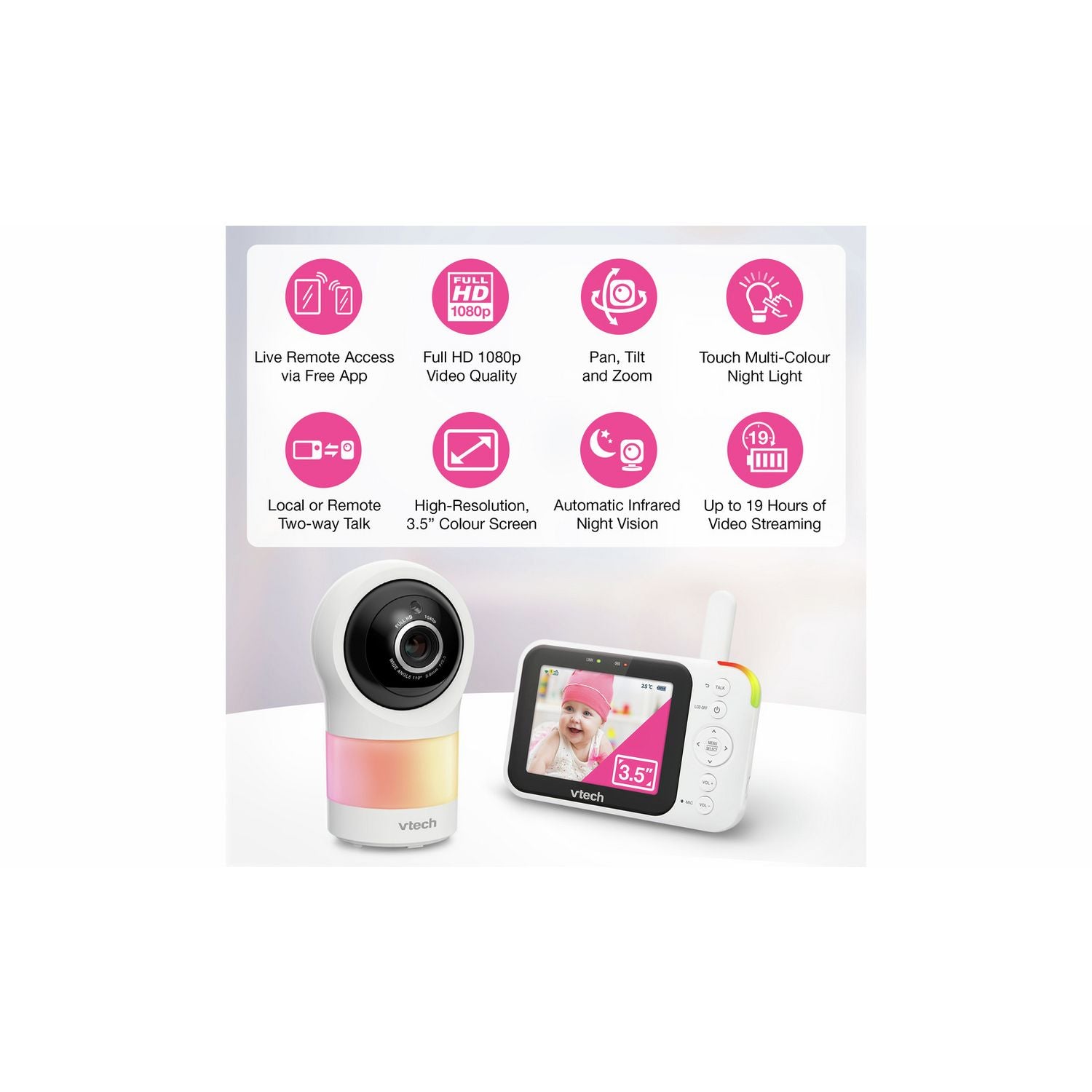 VTech RM4760 smart video baby monitor - British product