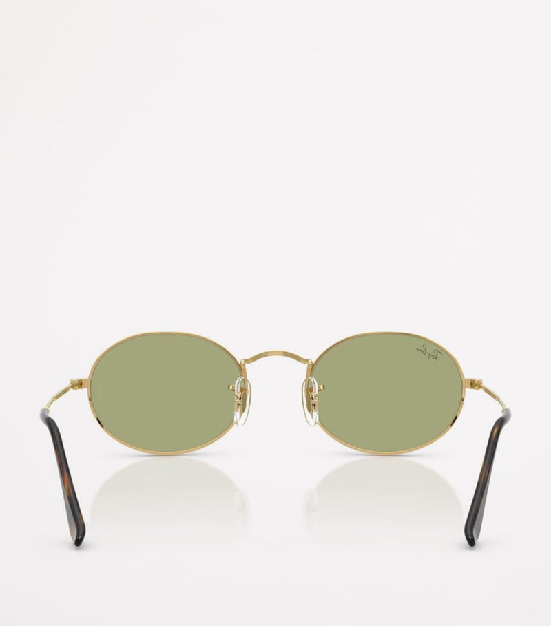 Ray-Ban RB3547 oval metal sunglasses rose gold - British product
