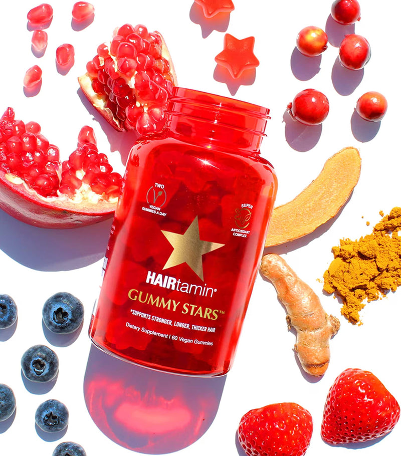 Hairtamin Gummy Stars hair supplement gummies 60 Gummies, UK version