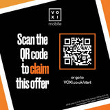 VOXI 60GB pay as you go SIM card, imported from the UK