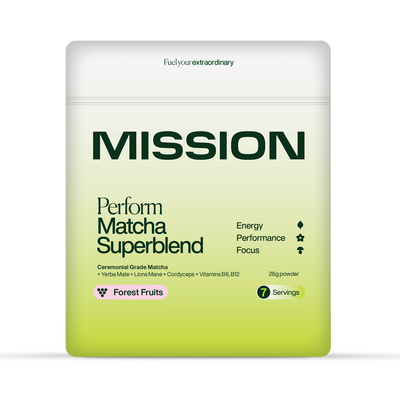 Holland & Barrett Mission Perform Matcha Superblend Forest Fruits 28g- Buy online at McGrocer