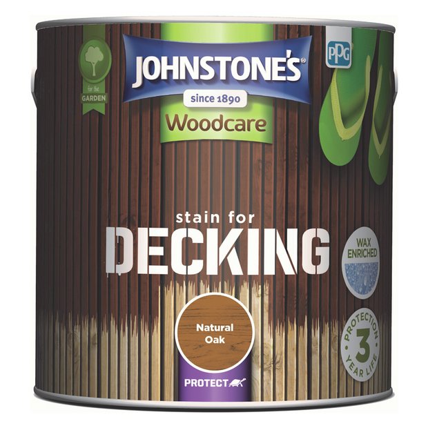 Johnstone's decking woodstain Natural Oak 2.5L - British product