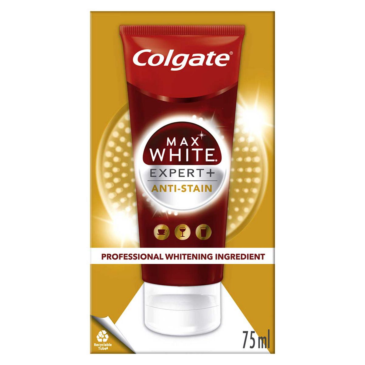 Colgate Max White Expert Anti Stain Whitening Toothpaste 75ml GOODS Boots   